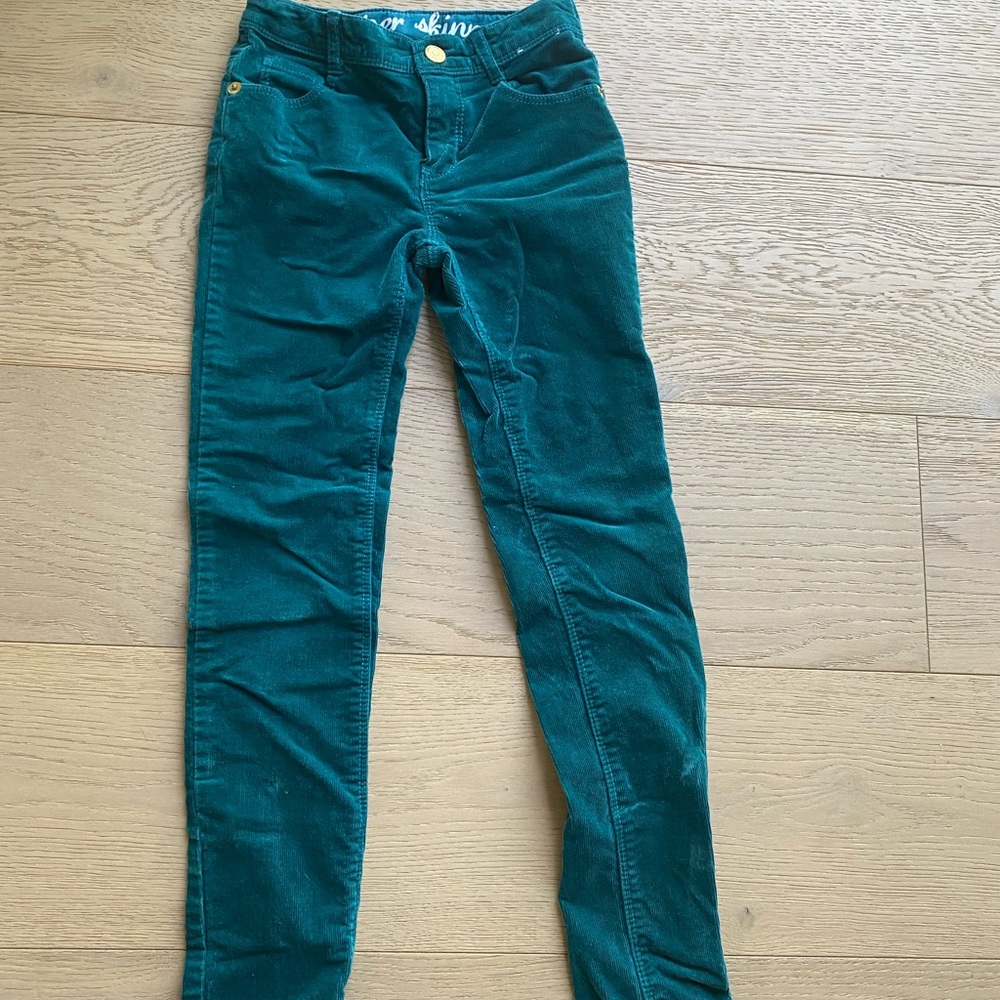 Gymboree girl Green skinny corduroy pants jeans Size 8 Slim